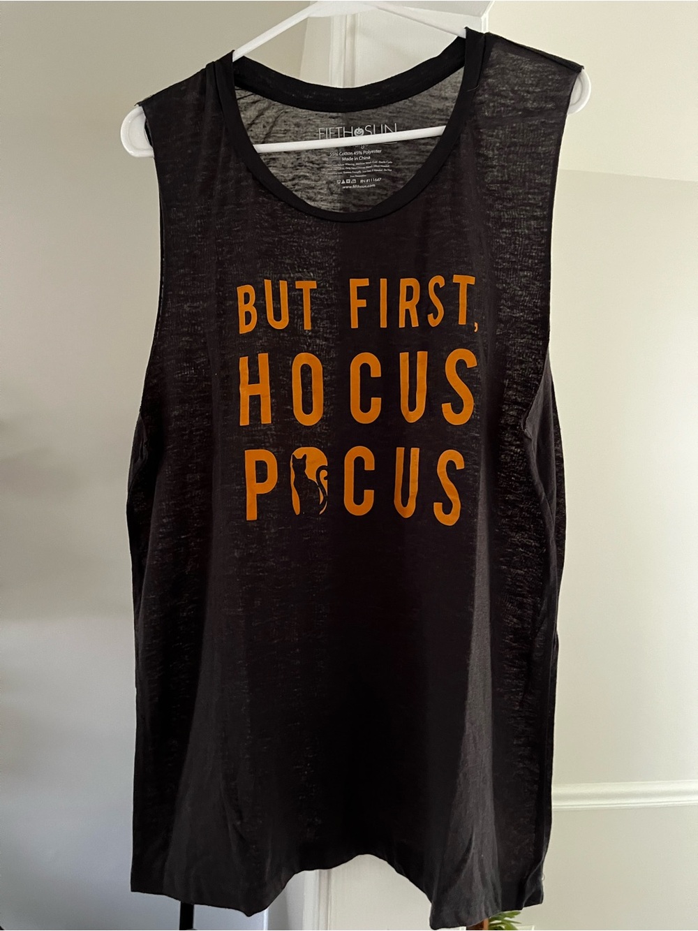 But First, Hocus Pocus -Charcoal muscle tee